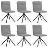 vidaXL Chaises à manger lot de 6 gris clair tissu