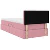 vidaXL Lit de Rangement avec matelas Rose 90 x 190 cm Velours