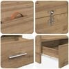 vidaXL Cadre de lit avec rangement Ch&ecirc;ne artisanal 150 x 200 cm