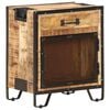 vidaXL Table de chevet 43x30x51 cm Bois de manguier massif brut