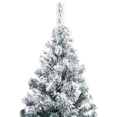 vidaXL Sapin de Noël artificiel avec neige floquée Vert 300 cm PVC