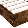vidaXL Cadre de lit sans matelas ch&ecirc;ne fum&eacute; 90x190cm bois d'ing&eacute;nierie