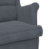 vidaXL Fauteuil gris fonc&eacute; velours