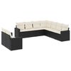 vidaXL Salon de jardin 9 pcs avec coussins noir r&eacute;sine tress&eacute;e