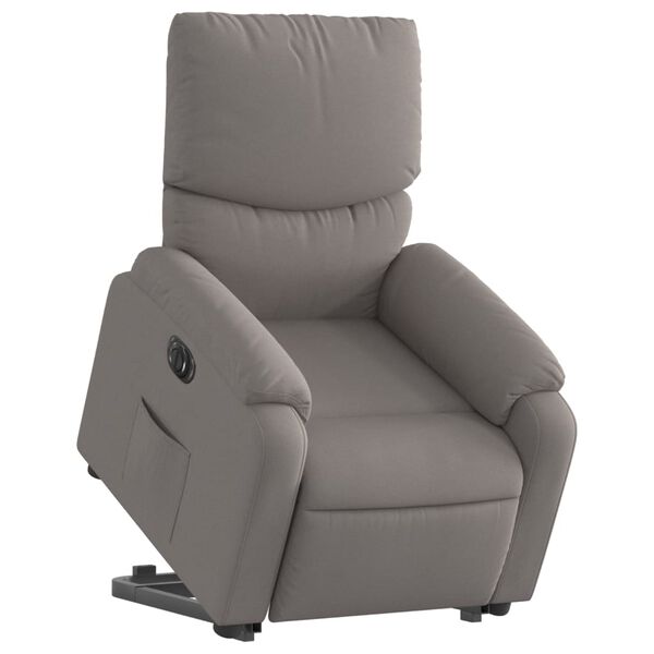 vidaXL Fauteuil inclinable &eacute;lectrique taupe tissu