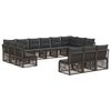 vidaXL Ensemble de canap&eacute; de jardin 13 pc Gris polyrotin