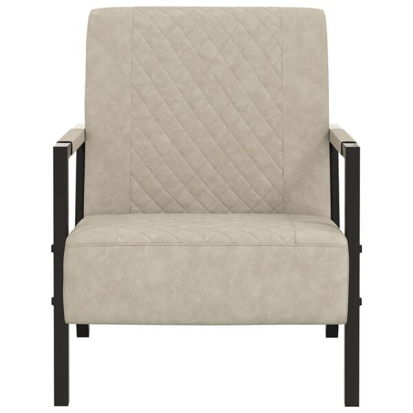 vidaXL Fauteuil Gris clair Similicuir