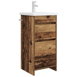 vidaXL Meuble de salle de bain avec &eacute;vier Bois ancien