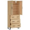 vidaXL Buffet haut Chêne sonoma 69,5x34x180 cm Bois d'ingénierie