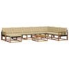 vidaXL Ensemble de canap&eacute;s d'ext&eacute;rieur 9 pc Naturel et Beige