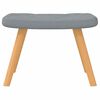 vidaXL Chaise &agrave; bascule avec tabouret Gris clair Tissu