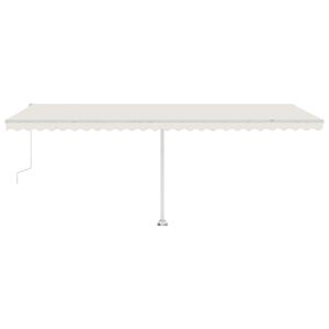 vidaXL Auvent &eacute;lectrique 6 x 3 m Cr&egrave;me 100 % polyester