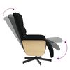vidaXL Fauteuil inclinable avec repose-pieds noir tissu