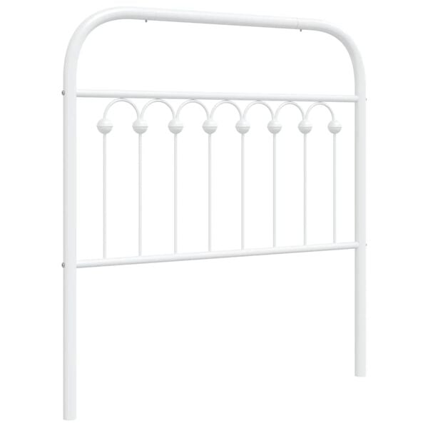 vidaXL Tête de lit métal blanc 90 cm