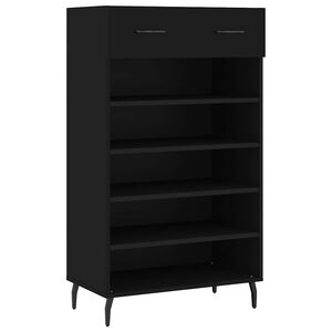 vidaXL Armoire &agrave; chaussures noir 60x35x105 cm bois d'ing&eacute;nierie