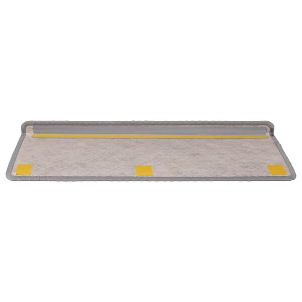 vidaXL Tapis d'escalier autocollants 30 pcs 65x21x4 cm argenté