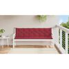 vidaXL Coussin de banc de jardin rouge bordeaux tissu oxford