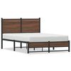 vidaXL Cadre de lit en m&eacute;tal sans matelas ch&ecirc;ne marron 120x190 cm