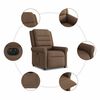 vidaXL Fauteuil inclinable &eacute;lectrique Marron Tissu