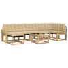 vidaXL Ensemble de canap&eacute;s d'ext&eacute;rieur 8 pc Blanc et Beige