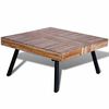 vidaXL Table basse carr&eacute;e Bois de teck de r&eacute;cup&eacute;ration