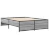 vidaXL Cadre de lit sans matelas sonoma gris 135x190 cm