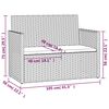 vidaXL Banc de jardin avec coussins Noir 105 cm R&eacute;sine tress&eacute;e
