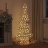 vidaXL Sapin de No&euml;l avec 160 LED Blanc chaud 150 cm Rotin