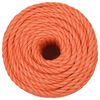 vidaXL Corde de travail Orange 24 mm 25 m Polypropyl&egrave;ne
