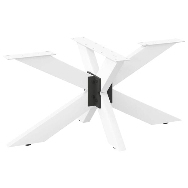 vidaXL Pied de table basse en forme d'araign&eacute;e, blanc, 98 x 58 x (42-43) cm, acier
