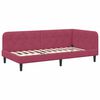 vidaXL Cadre de lit d'angle avec matelas Bordeaux 100 x 200 cm Velours