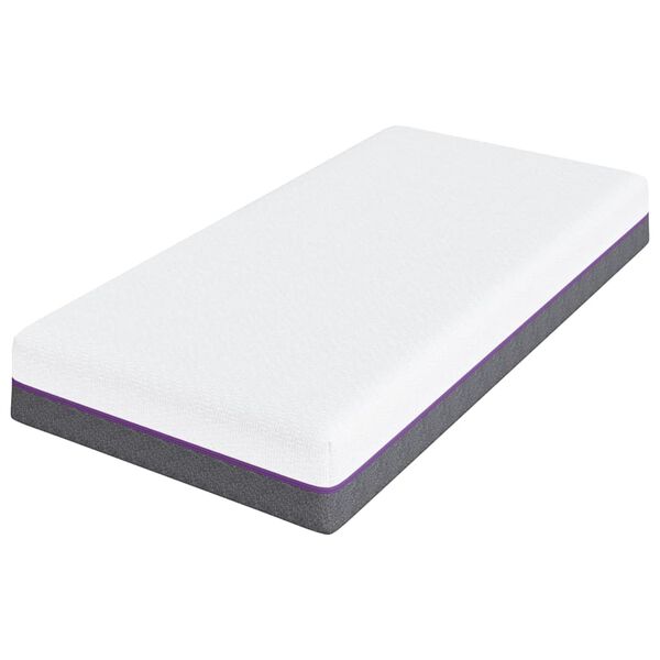 vidaXL Matelas Blanc et Gris 80 x 160 cm Tissu jacquard