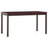 vidaXL Table &agrave; manger Marron fonc&eacute; 140x70x73 cm Bois de pin