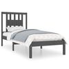 vidaXL Cadre de lit sans matelas gris bois massif