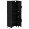 vidaXL Haut Armoire 2 pcs Ch&ecirc;ne noir 69,5 x 34 x 180 cm