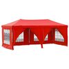 vidaXL Tente de r&eacute;ception pliable avec parois Rouge 3x6 m