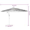 vidaXL Parasol de jardin avec mât en acier blanc 246x246x230 cm