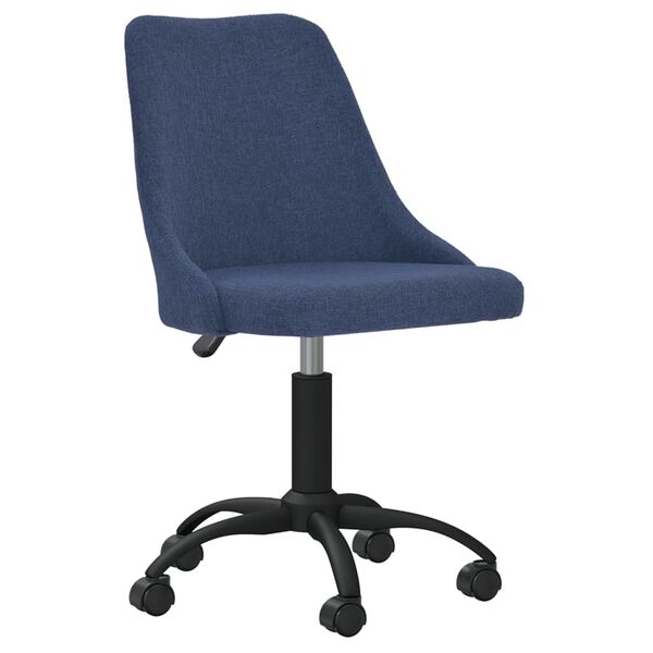 vidaXL Chaise pivotante &agrave; manger Bleu Tissu