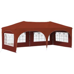 vidaXL Tente de f&ecirc;te pop-up 575 x 288 x 245 cm Terre cuite