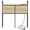 vidaXL Headboard de Rangement avec Station de Charge Ch&ecirc;ne sonoma
