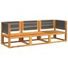 vidaXL Ensemble de canap&eacute;s de jardin 3 pi&egrave;ces avec coussins, bois d'acacia et corde,