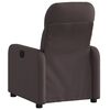 vidaXL Fauteuil inclinable Marron foncé Tissu