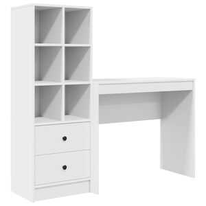 vidaXL Bureau Blanc 135,5 x 40 x 127 cm 2 pc