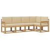 vidaXL Ensemble de canap&eacute;s d'ext&eacute;rieur 5 pc Blanc et Beige