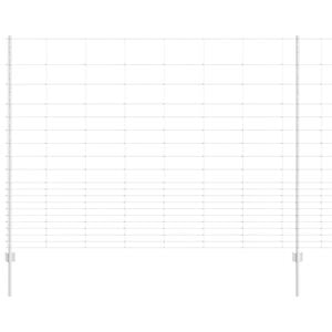 vidaXL Cl&ocirc;ture sauvage ext&eacute;rieure avec poteaux 25 x 1,6 m Argent&eacute;