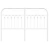 vidaXL T&ecirc;te de lit m&eacute;tal blanc 140 cm