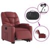 vidaXL Fauteuil inclinable &eacute;lectrique rouge bordeaux similicuir