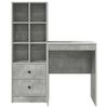 vidaXL Bureau avec tiroir 2 pcs Gris b&eacute;ton