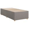 vidaXL Sommier &agrave; lattes de lit avec matelas Taupe 100x200 cm Tissu