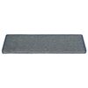 vidaXL Tapis d'escalier 15 pi&egrave;ces 65 x 21 x 4 cm Gris clair et bleu Bord rectangulaire